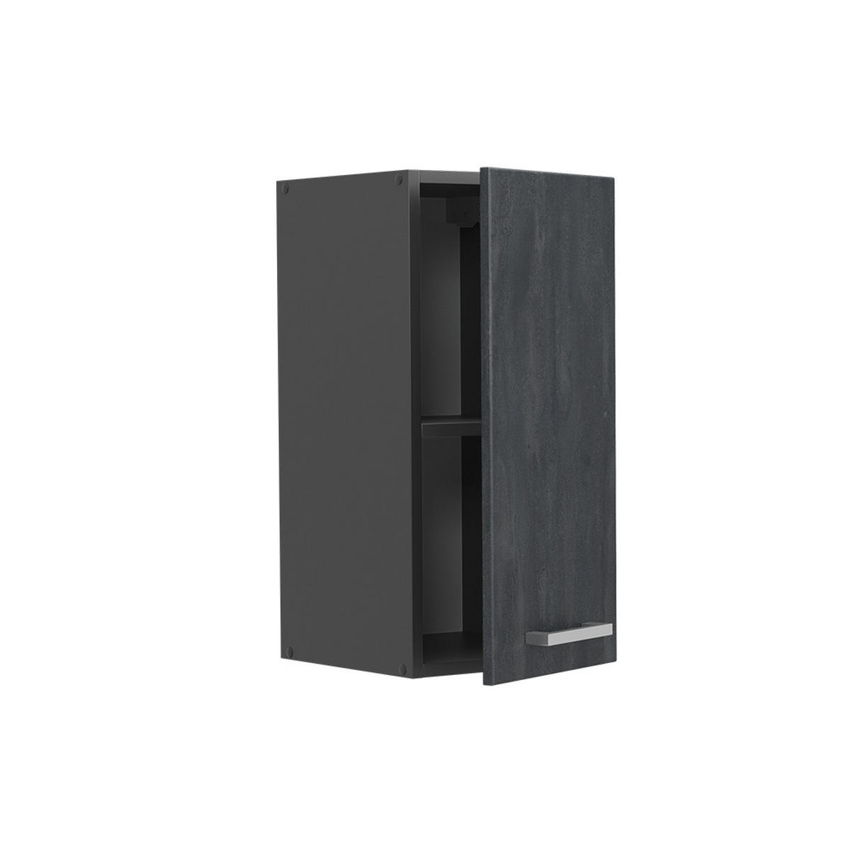 HÄNGESCHRANK R-Line Schwarz Beton 30 cm - Anthrazit/Schwarz, Holzwerkstoff (30/60/31cm) - Vicco