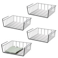 SCHRANKKÖRBE 4er-Set, schwarz - Schwarz, Metall (61/20/45.5cm) - eluno