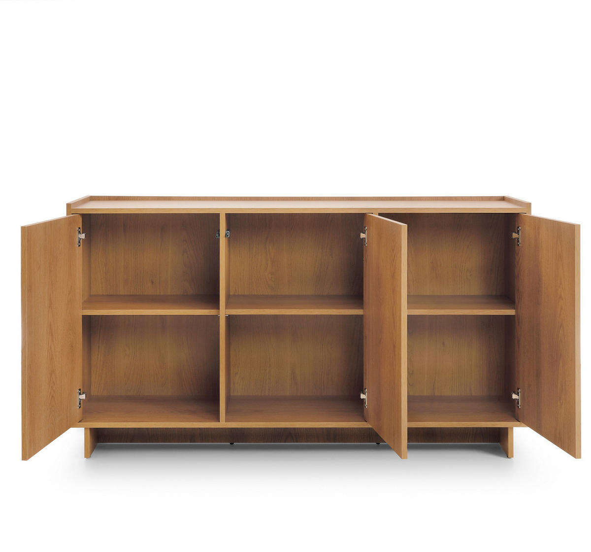SIDEBOARD SUNA 147 cm (Karamell Eiche, Push to Open) - Eichefarben, Holz/Holzwerkstoff (147/82/39cm) - Ravio