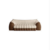 BODENSOFA 198cm Beige - Beige/Braun, Textil (198/78/118cm) - Vercart