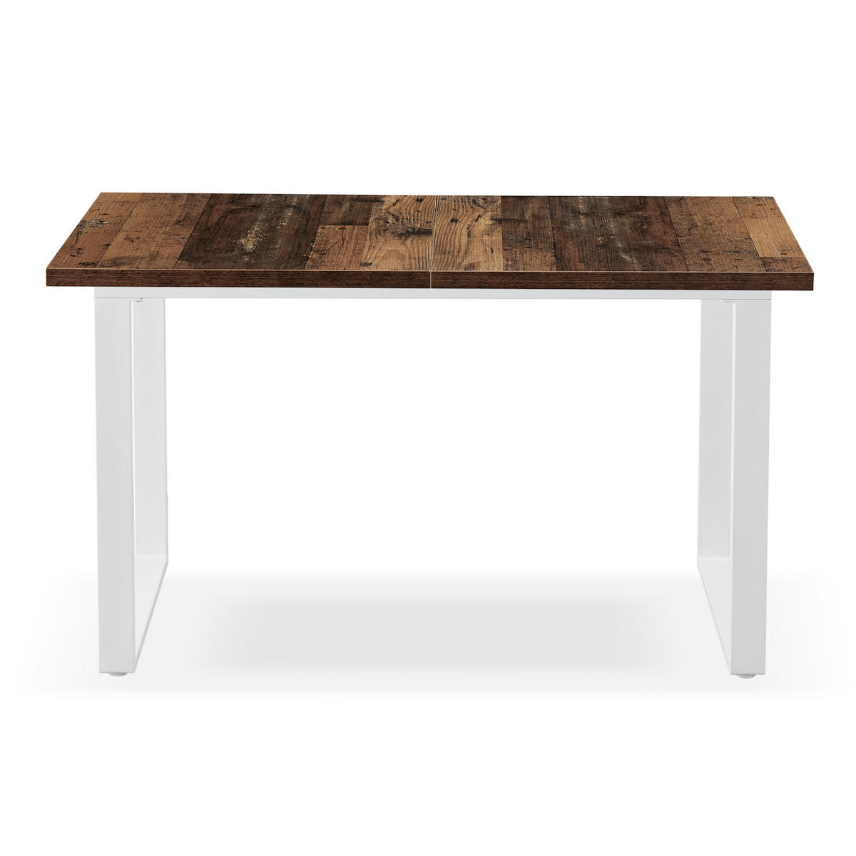 ESSTISCH LEVIN 120-160/80/76 cm Texas-Eiche - Weiß/Braun, Holzwerkstoff/Metall (80/120/77cm) - B&D Home