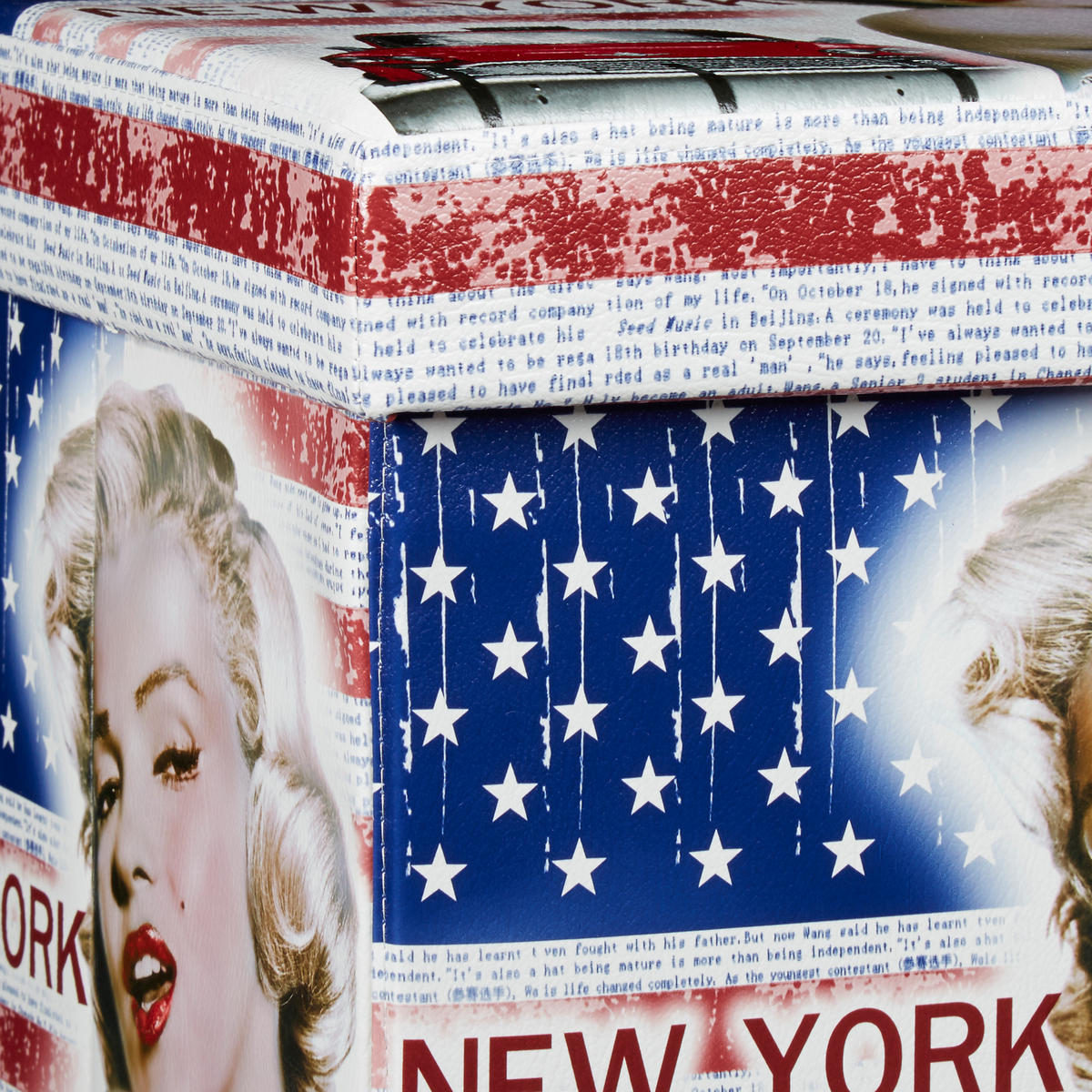 SITZHOCKER - Multicolor, Holzwerkstoff/Kunststoff (38/38/38cm) - Relaxdays