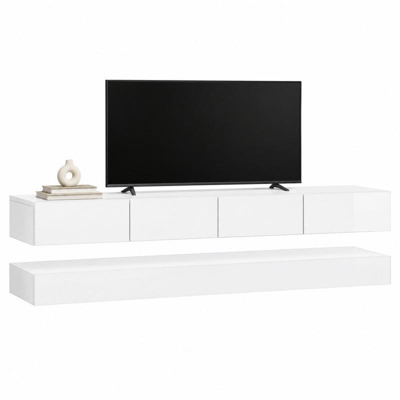 Beauniv Tv-Element Weiß 33x15x130 cm