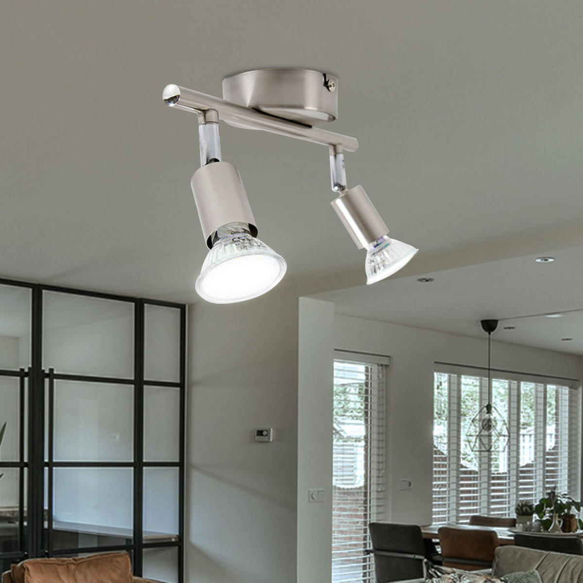 LED DECKENLEUCHTE Matrix Silber matt - Silberfarben, Metall (25.5/8.5/15cm)