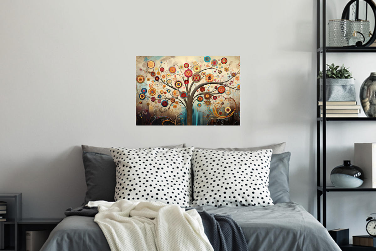 WANDTATTOO Baum - Baum des Lebens - Farbe 60x40 cm - Braun, Kunststoff (60/40/0.1cm) - MuchoWow