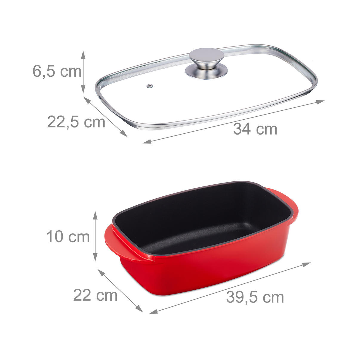 BRÄTER - Multicolor, Glas/Metall (22/39.5/16cm) - Relaxdays