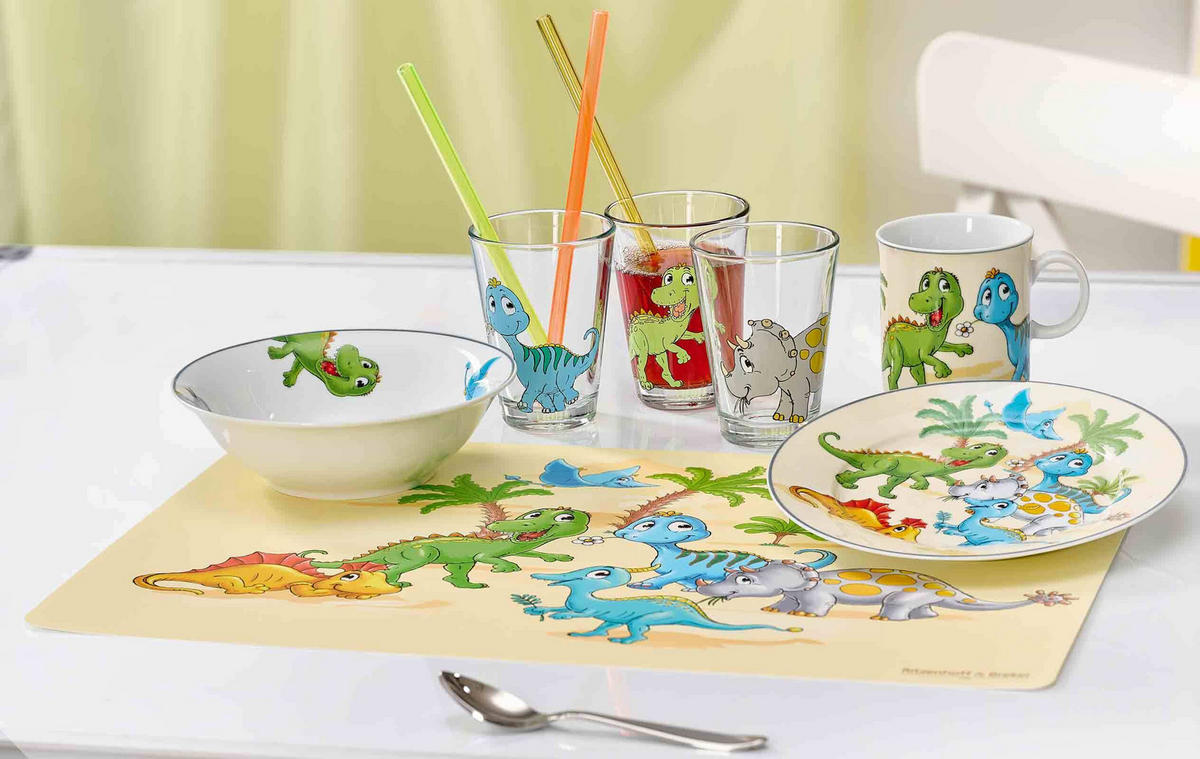 TISCHSET Dino bunt 45 x 30 cm - Multicolor, Kunststoff (45/30/0.1cm) - Ritzenhoff Breker