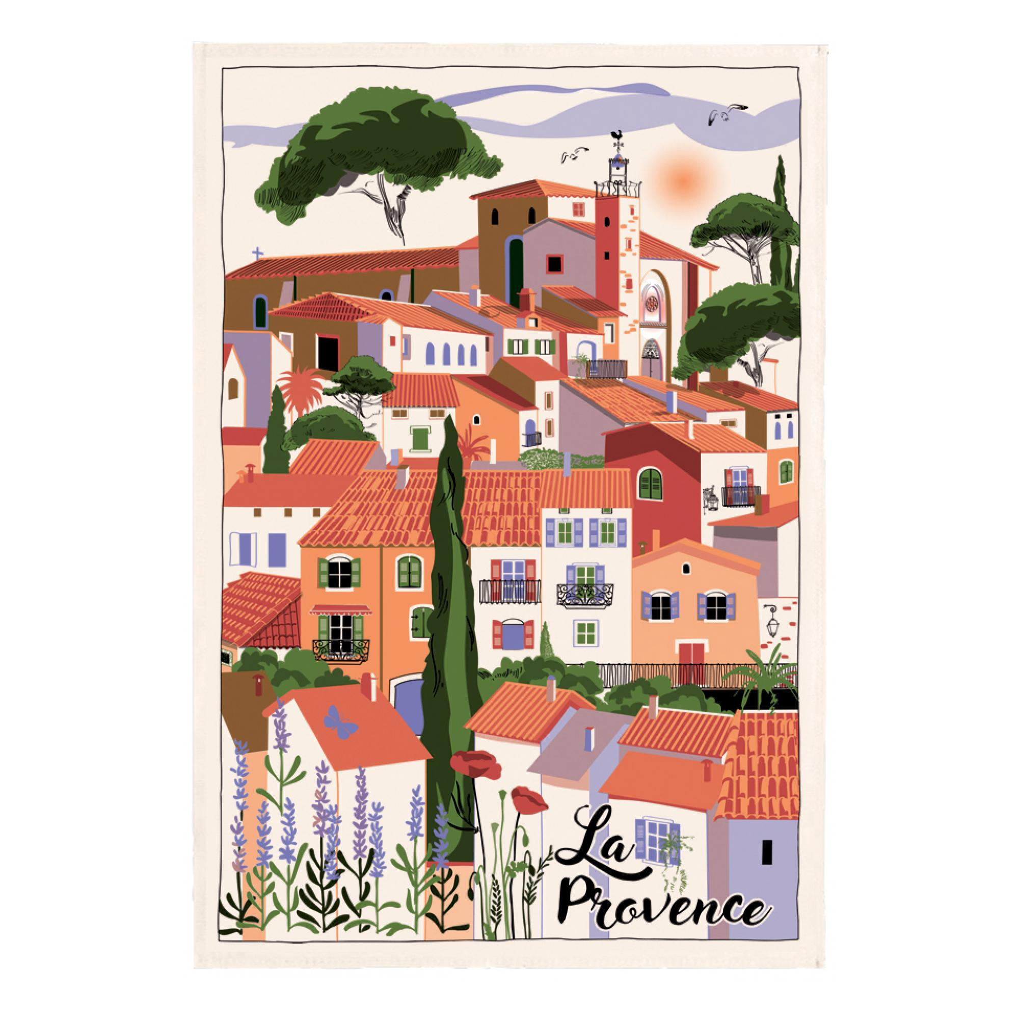 GESCHIRRTUCH Village Provence ekrü 48 x 72 cm - Weiß, Textil (72/48cm) - Winkler
