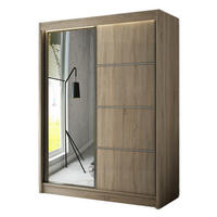 SCHRANK Sonoma Eiche PAKO Schiebetür Mit Spiegel 120 cm - Multicolor, Holzwerkstoff (120/215/61cm) - Sepro Meble