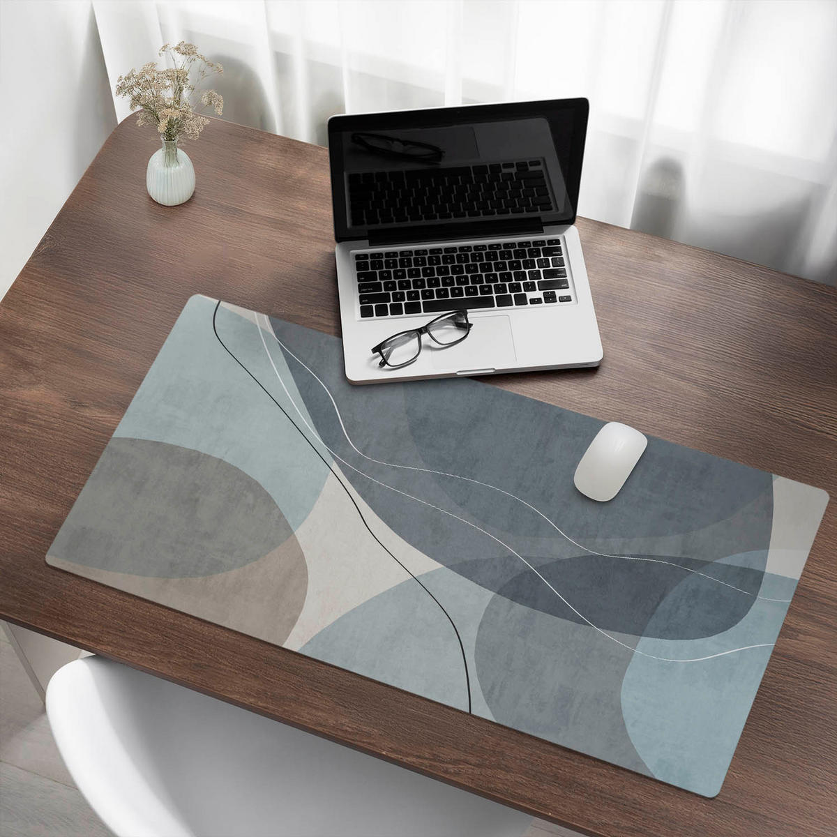 SCHREIBTISCHUNTERLAGE 100x50 cm Blau - Dunkelblau, Kunststoff (100/50/1.6cm) - Wallfluent