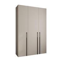 DREHTÜRENSCHRANK 245,5/160/50 3-türig - Kaschmir/Schwarz, Holz/Metall (160/245.5/50cm) - Abiks Möbel