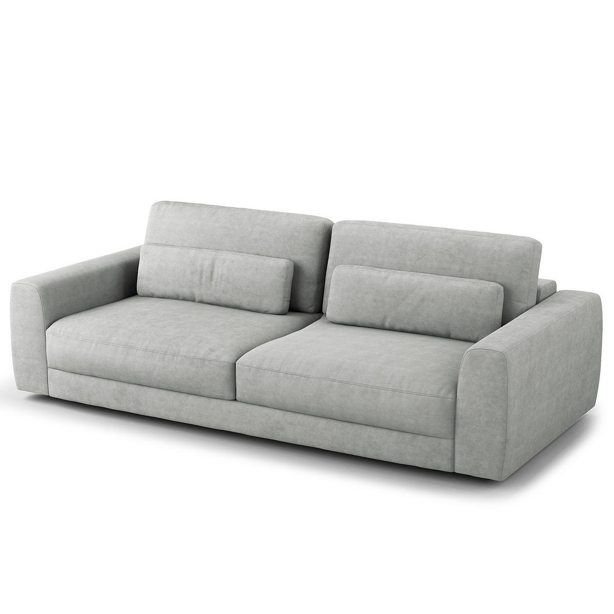 3-SITZER SOFA - Schwarz/Grau, Kunststoff/Textil (252/80/117cm) - home24