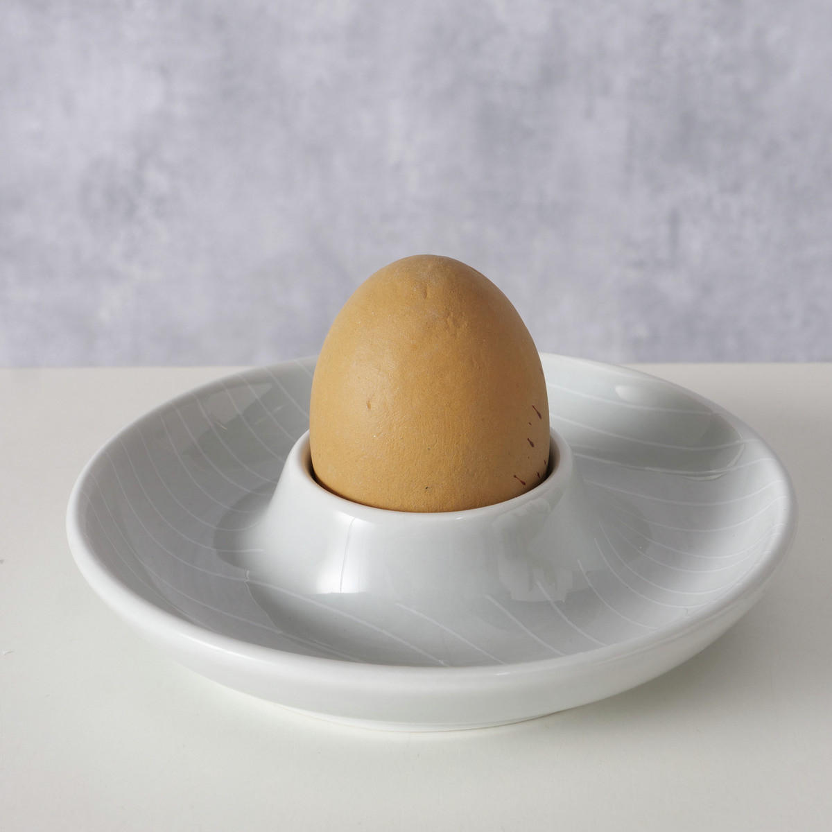 EIERBECHER Bergen - Grau, Keramik (12.8/2.8/12.8cm) - Boltze Home