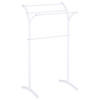 HANDTUCHSTÄNDER Stahl weiß 51 x 91 cm Yopal - Weiß, Metall (51/91/37cm) - Beliani