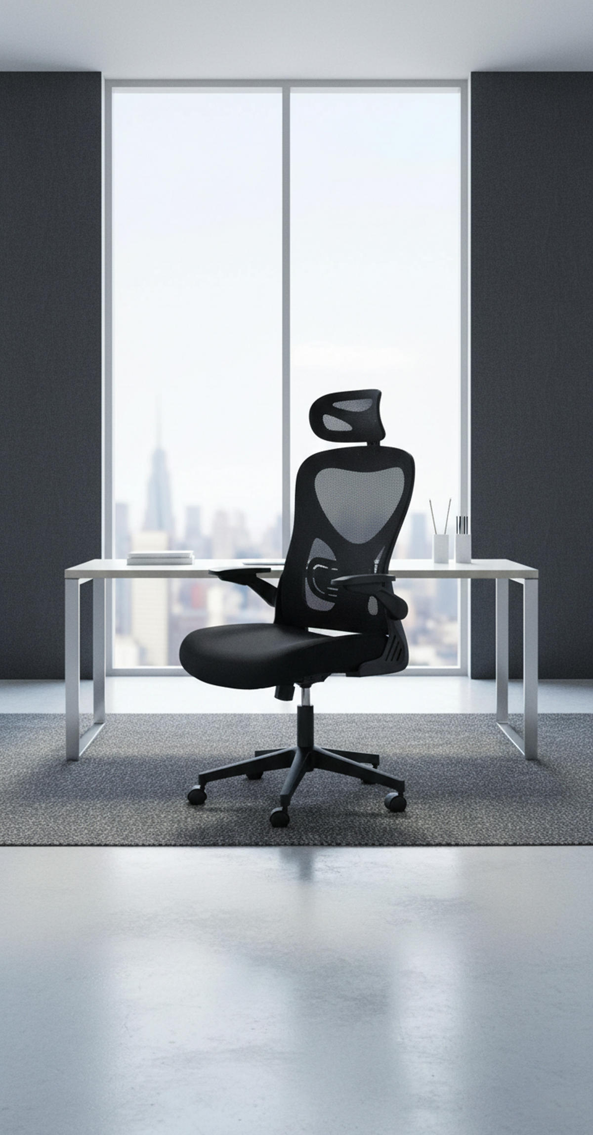 BÜROSTUHL Aeronix schwarz - Schwarz, Kunststoff/Metall (57/125/66cm) - TPFLiving