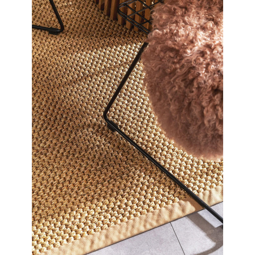 Thumbnail - benuta Pure Sisalteppich, Creme, Textil, Beton Optik, Rechteckig, 80x150 cm, Gots, für Fußbodenheizung geeignet, Teppich...