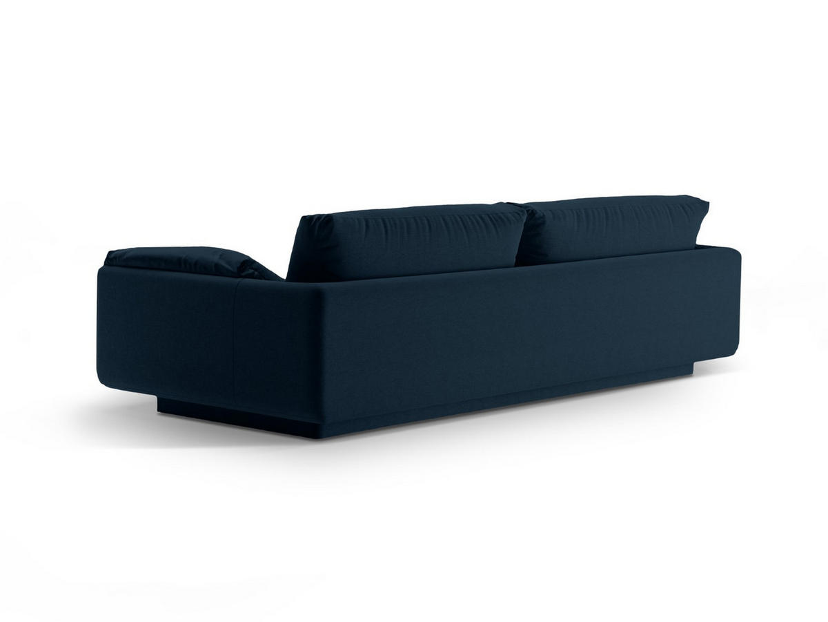 SOFA Torino aus strukturiertem Stoff marineblau 3 Sitzplätze - Blau, Textil (103/83/220cm) - Micadoni