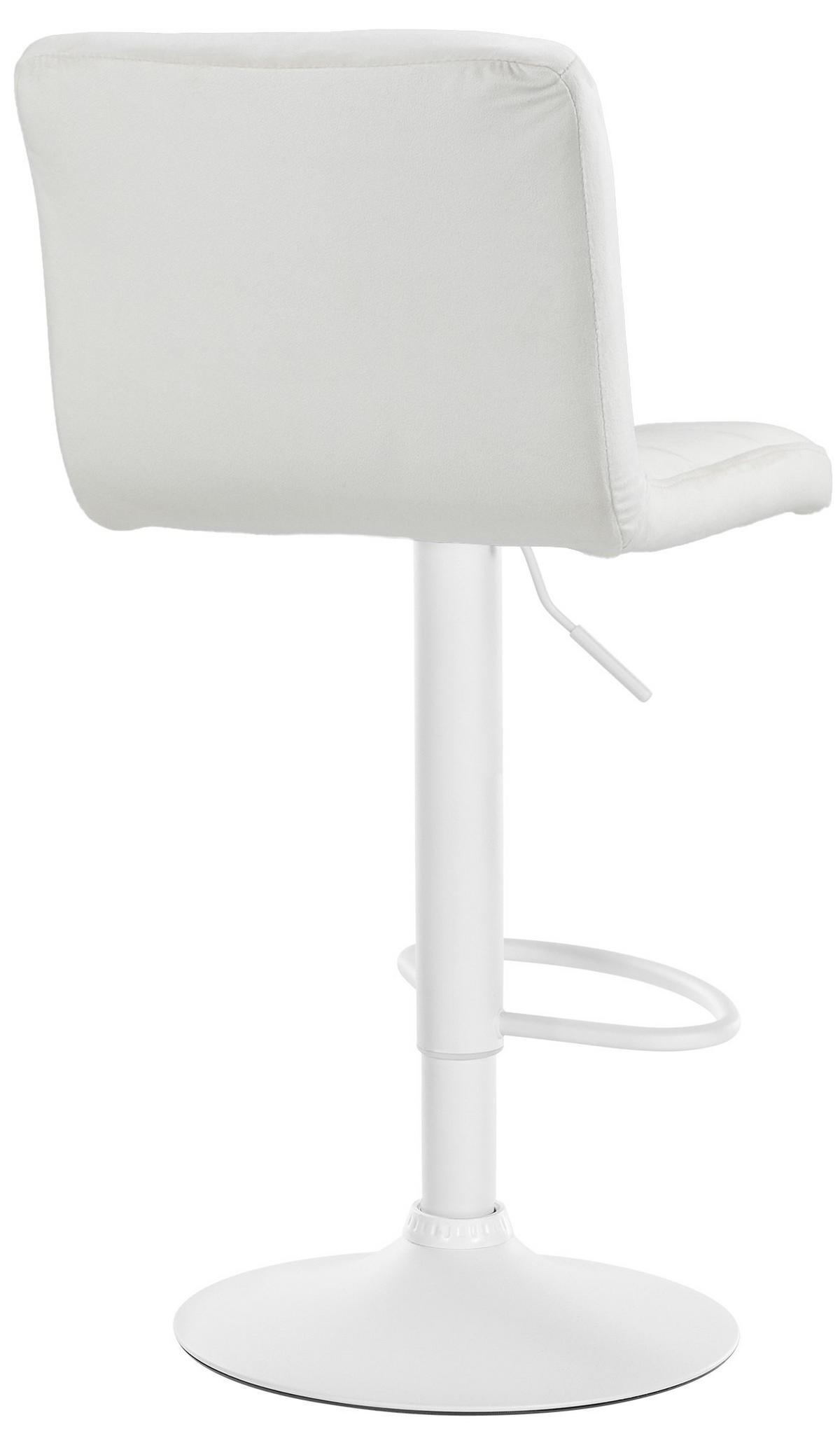 BARHOCKER BRISBAN Creme Samt Weiß - Creme, Textil/Metall (46/94/47cm) - DELUKE