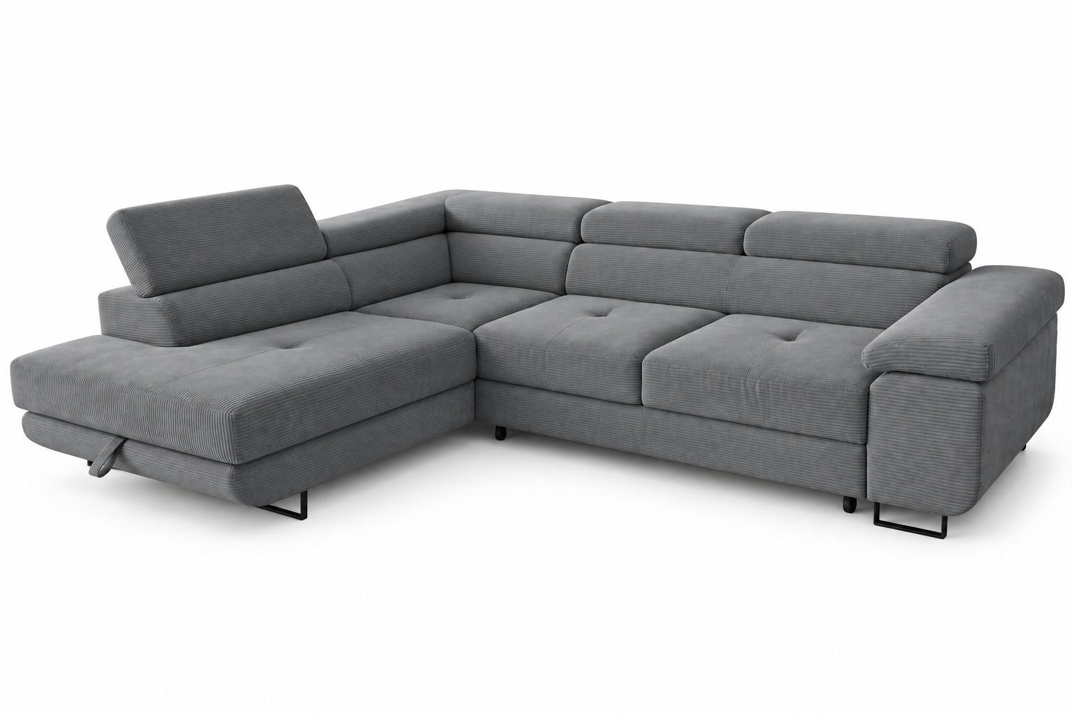 KS Home Concept Ecksofa Dunkelgrau 275x205 cm