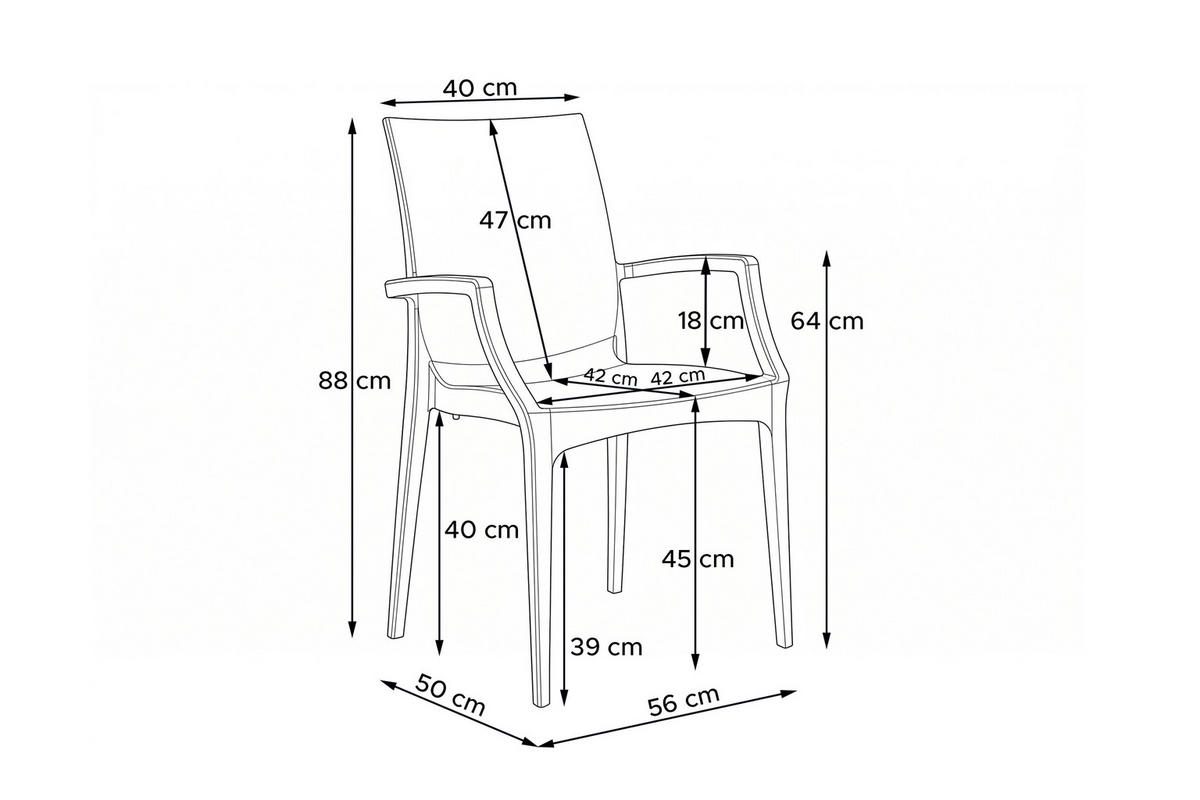 GARTENSTUHL ETULI 2-tlg, Braun - Braun, Kunststoff (56/88/50cm) - KONSIMO®