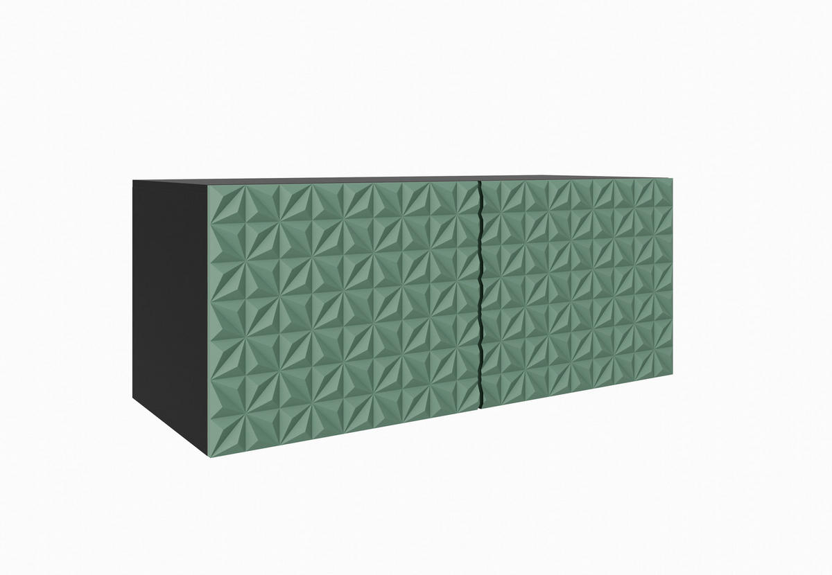 TV-SCHRANK CALI - Schwarz/Grün, Holzwerkstoff (100/41/40cm) - Meblini