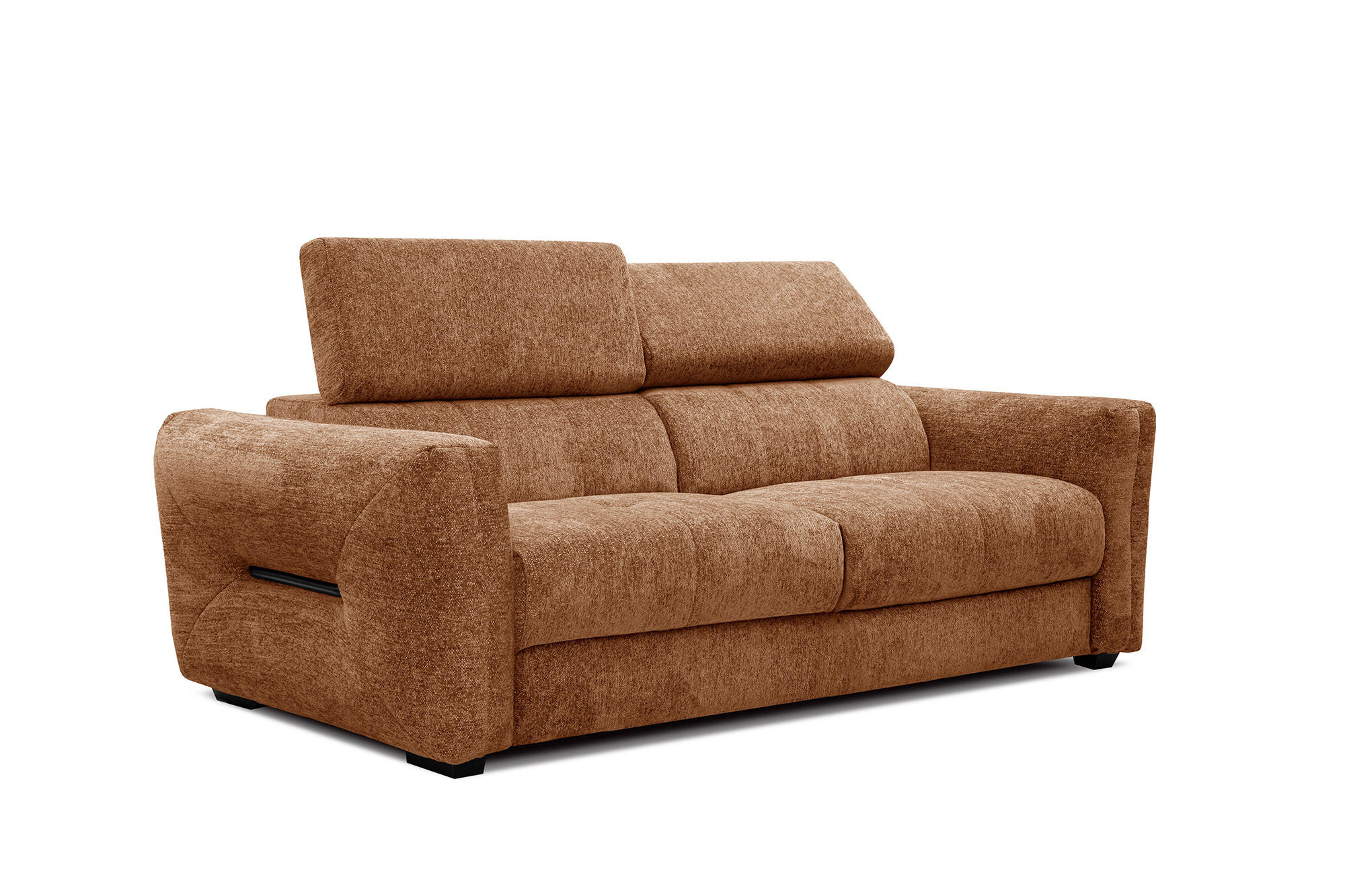 SOFA CALVERA 3-Sitzer, dunkelorange - Dunkelorange, Holzwerkstoff/Textil (204/79/106cm) - Courtois Laville
