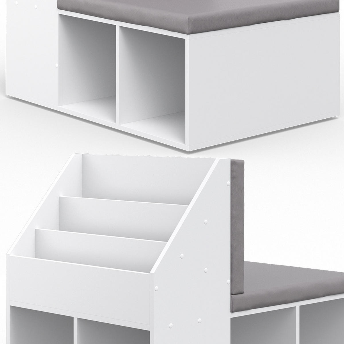 KINDERREGAL Onix Weiß 97.1 x 78.4 cm - Weiß, Holzwerkstoff (97.1/78.4/66.8cm) - Vicco