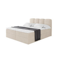 BOXBETT mit Matratze H4 - NINA - 160x200 cm - Beige - Ecru, Holzwerkstoff (160/200cm) - ALTDECOR