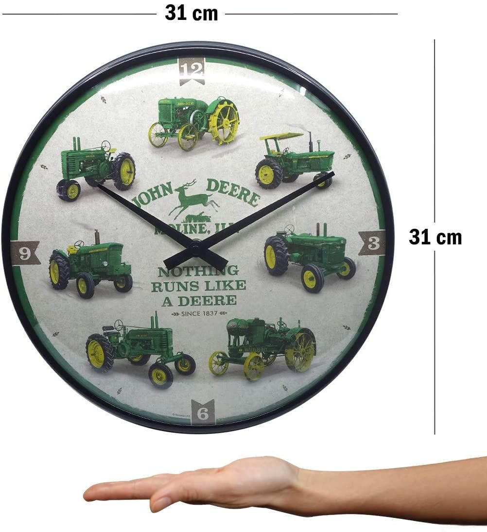 Thumbnail - Nostalgic-Art Wanduhr, Grün, Metall, Rund, 31x31x5 cm, Dekoration, Uhren, Wanduhren