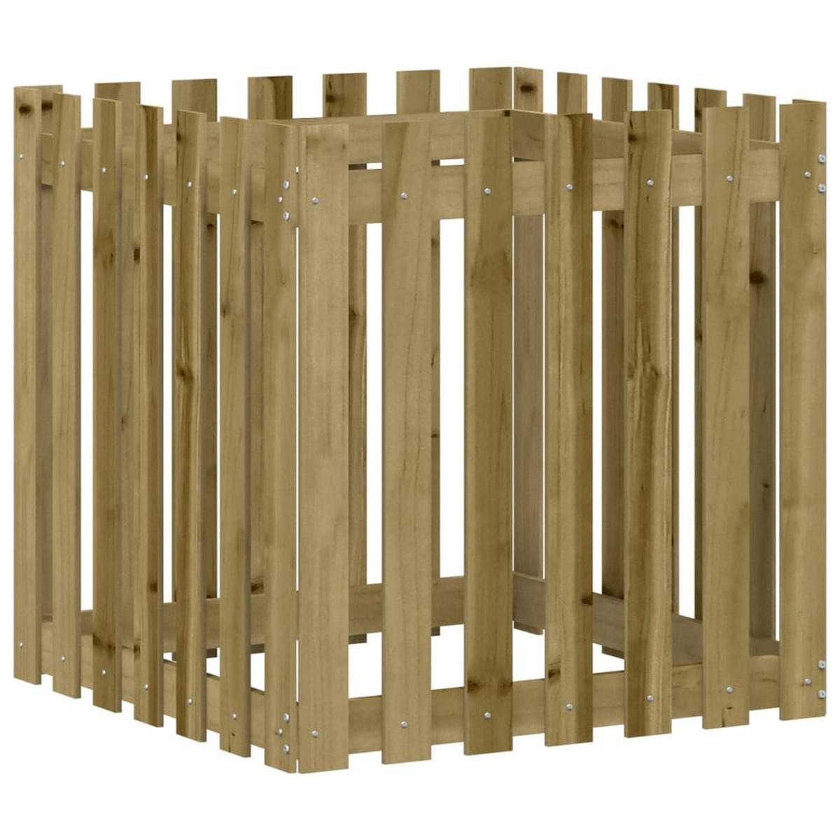 PFLANZKÜBEL Latten-Design 70x70x70 cm Kiefernholz Imprägniert - Braun, Holz (70/70/70cm)