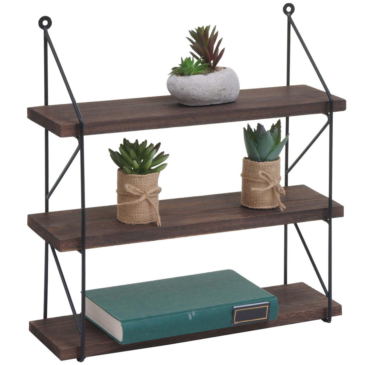 WANDREGAL Dunkelbraun - Dunkelbraun, Holz (40/40/13cm) - MCW