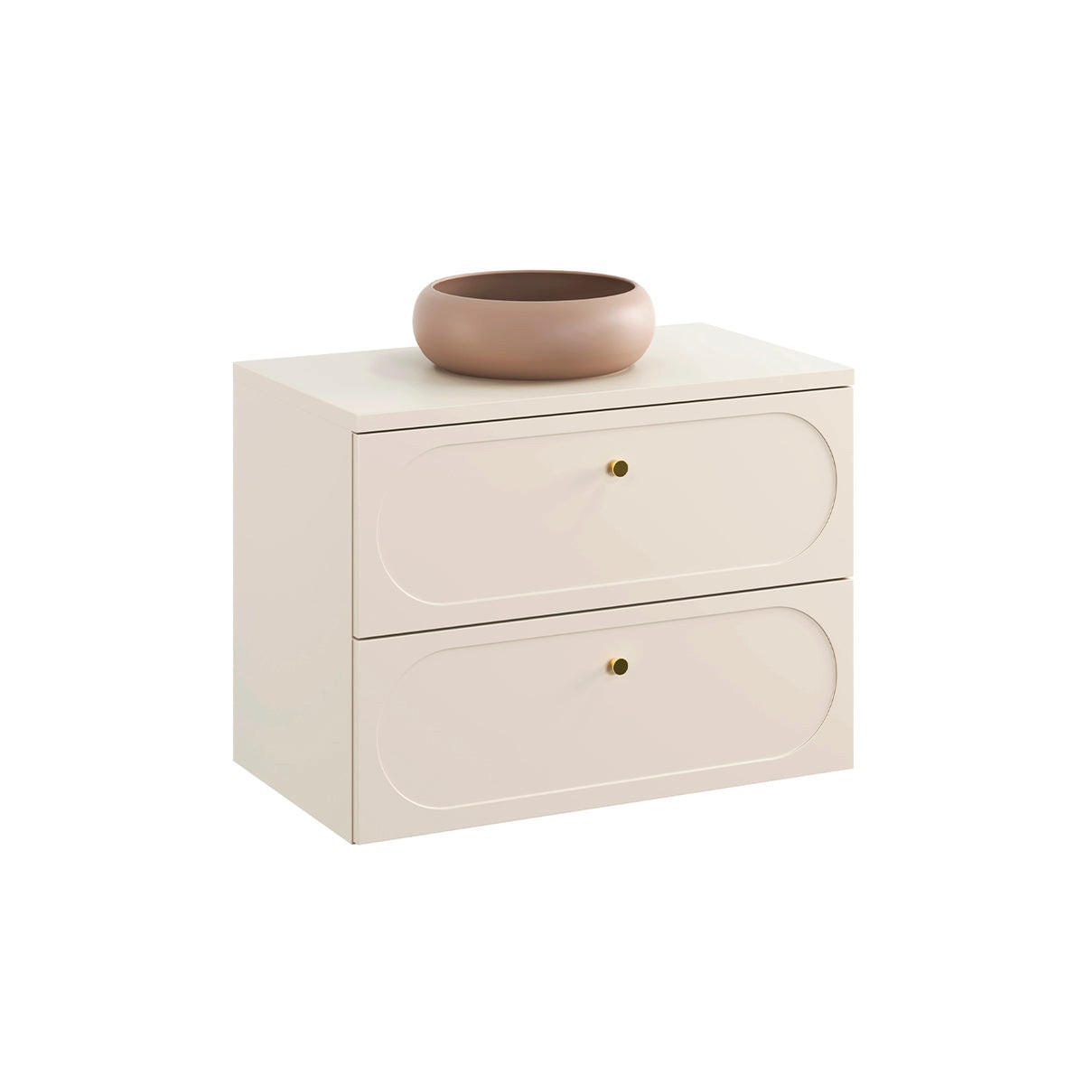 WASCHTISCH 80.6cm Sanae Sandbeige - Beige, Holzwerkstoff (80.6/59/46cm) - Petits-meubles
