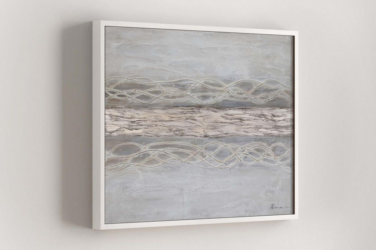 RUČNĚ MALOVANÝ AKRYLOVÝ OBRAZ HNĚDÝ/BÉŽOVÝ, 100/75 CM - hnědá/béžová, dřevo/textil (100/75cm) - KUNSTLOFT