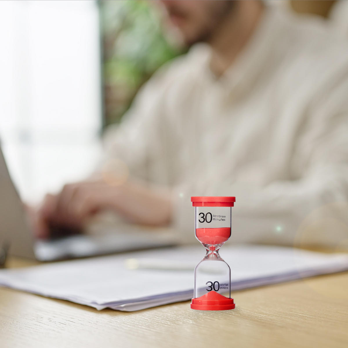 6XPRESÝPAČKY - viacfarebná, plast/prírodné materiály (4.5/11/4.5cm) - Relaxdays