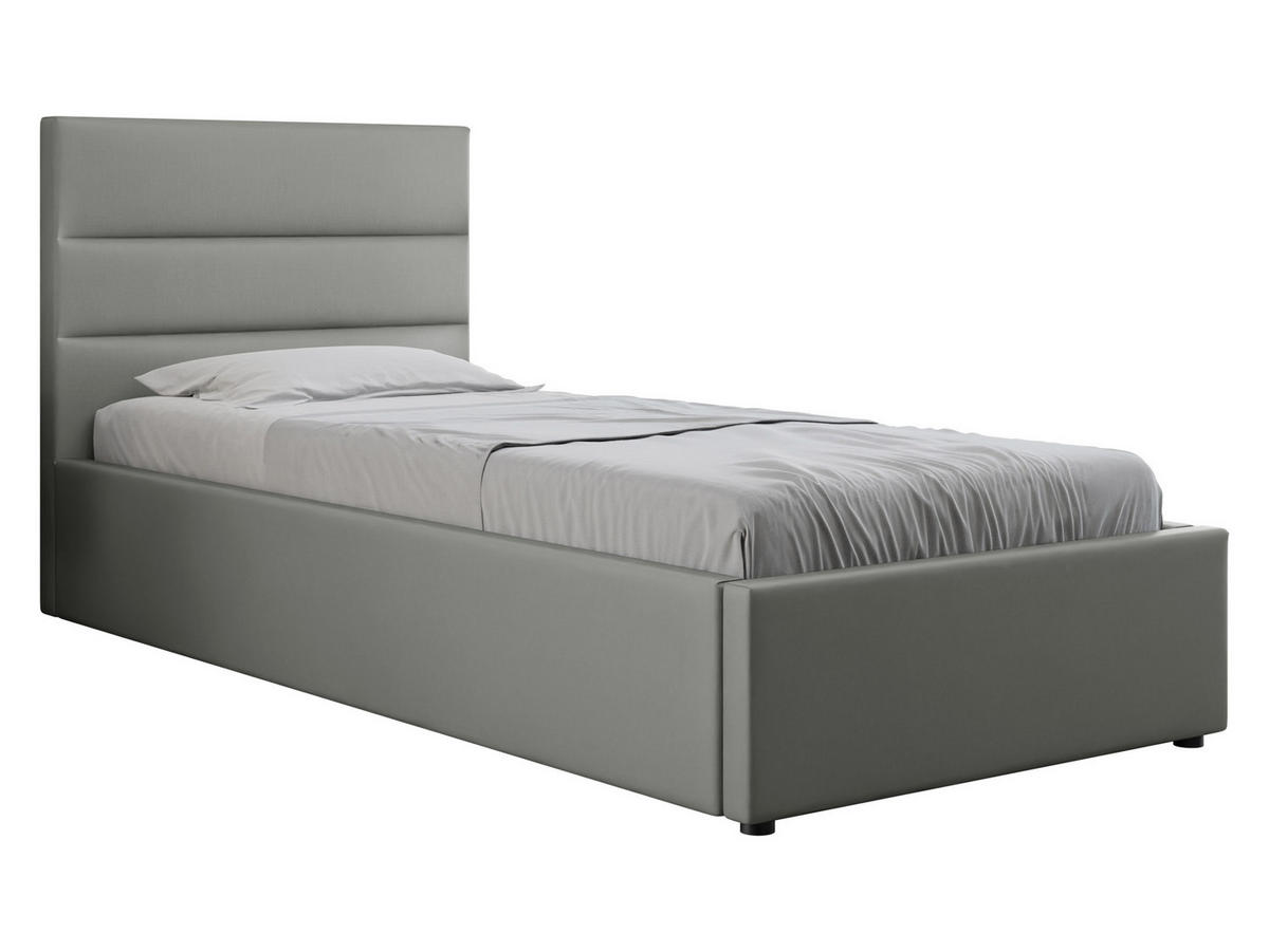 POLSTRBETT Lutko 8040 Single - Schwarz/Grau, Holzwerkstoff/Kunststoff (90/200cm) - MIRJAN24