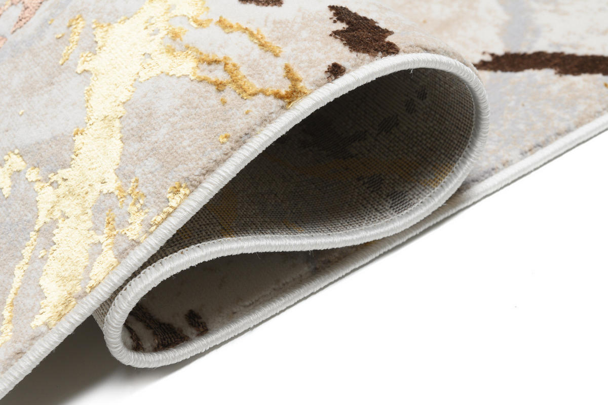 TEPPICH GOLDEN Creme 80/150 cm - Creme, Kunststoff (80/150cm) - Tapiso