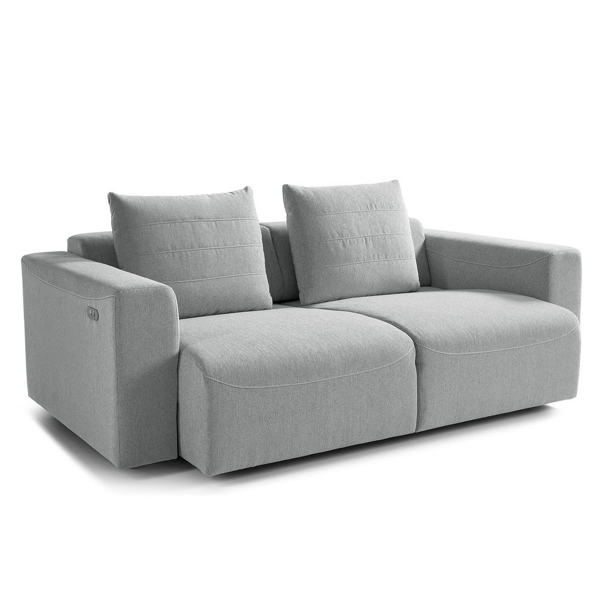 2,5-SITZER SOFA - Webstoff - Multicolor/Hellgrau, Textil (199/83/100cm) - home24