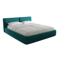 POLSTERBETT mit Bettkasten und Lattenrost 200x228 Blau - Blau/Petrol, Kunststoff/Textil (180/200cm) - Makamii