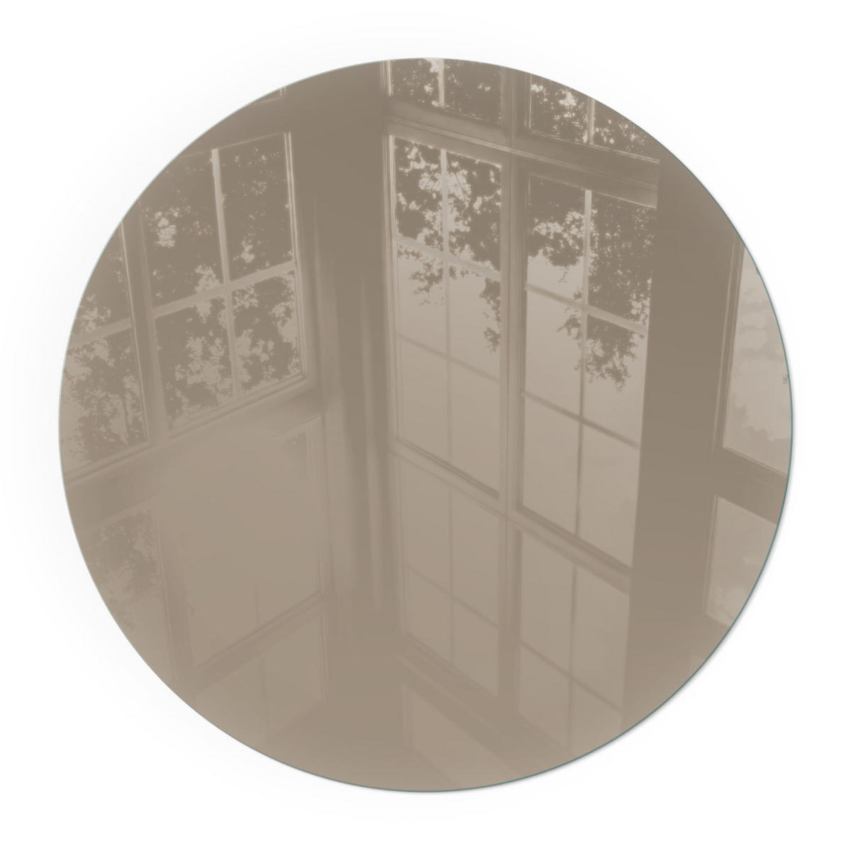 GLASPLATTE für Kamin Ø 50 cm - Braun, Glas (50/50/0.4cm) - TULUP