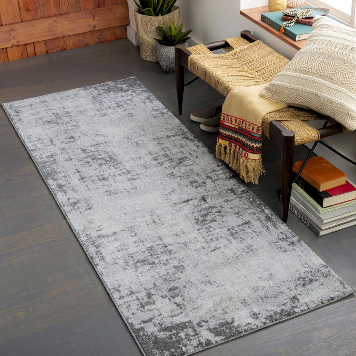 KURZFLORTEPPICH 80/220 cm Grau - Grau, Textil (80/220cm) - LIVABLISS