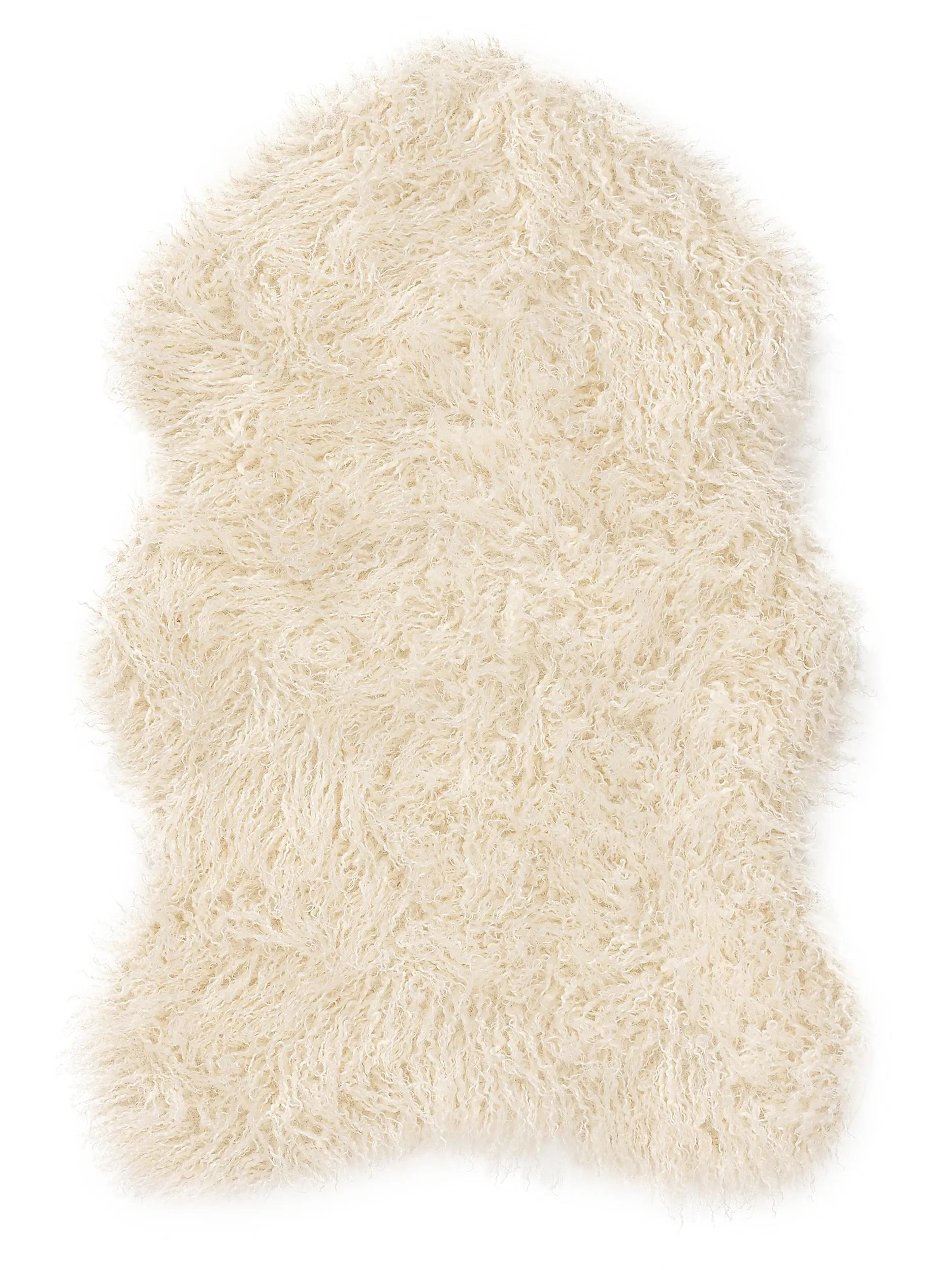 KUNSTFELL-TEPPICH Oscar Cream 60x90 cm - Creme, Textil (60/90cm) - benuta Nest