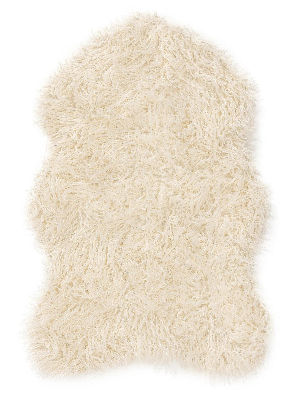 KUNSTFELL-TEPPICH Oscar Cream 60x90 cm - Creme, Textil (60/90cm) - benuta Nest