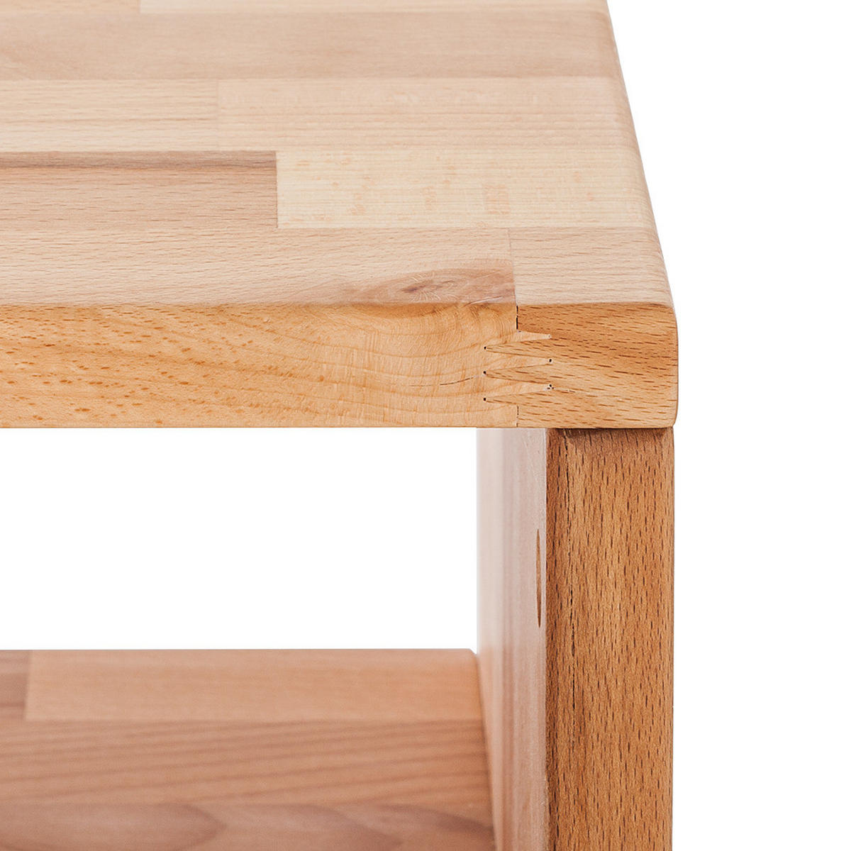 NACHTKOMMODE - Kernbuche massiv - geölt - Kernbuche, Holz (40/37/33cm) - home24