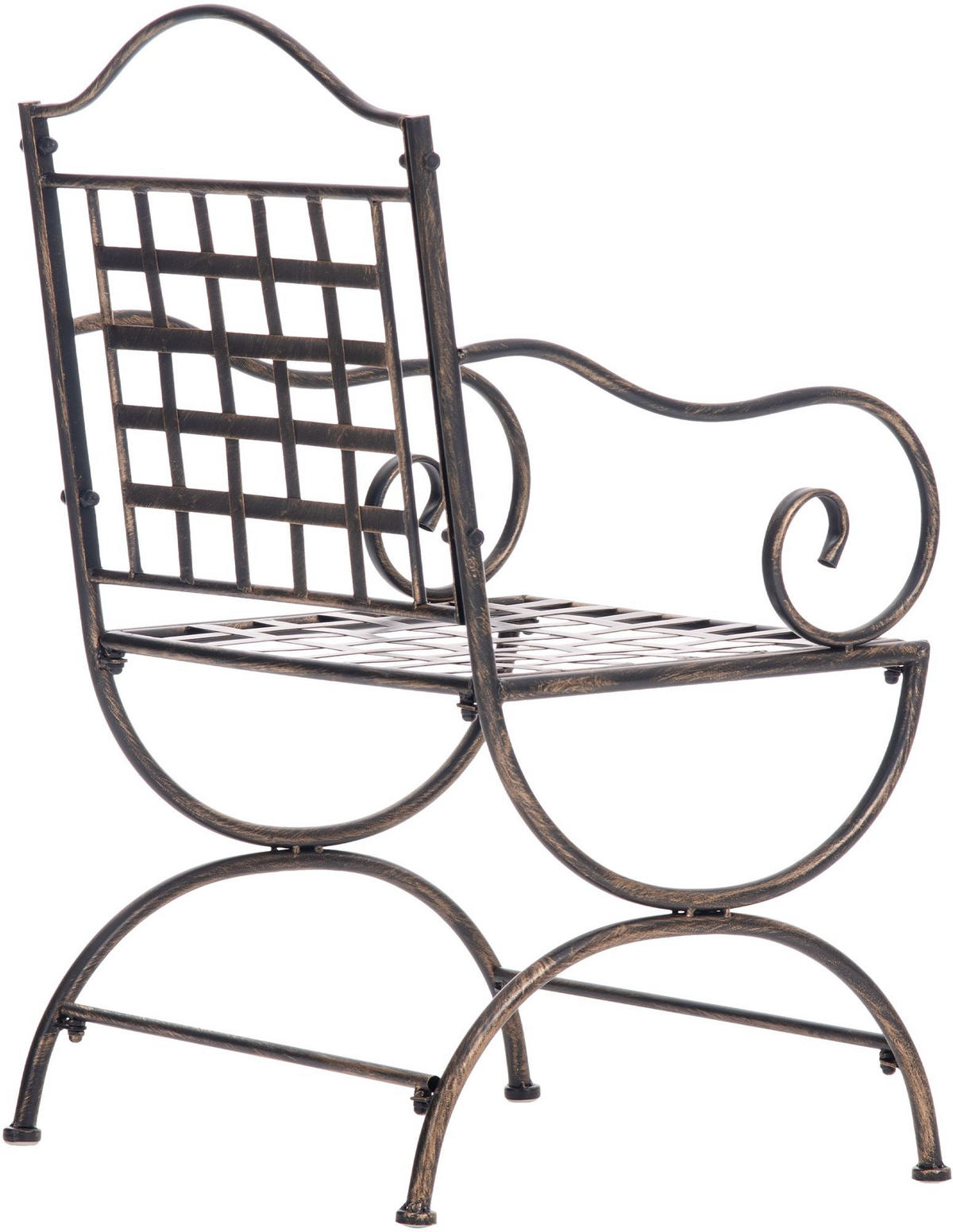 GARTENSTUHL Metall Bronze - Bronzefarben, Metall (56/92/53cm) - CLP