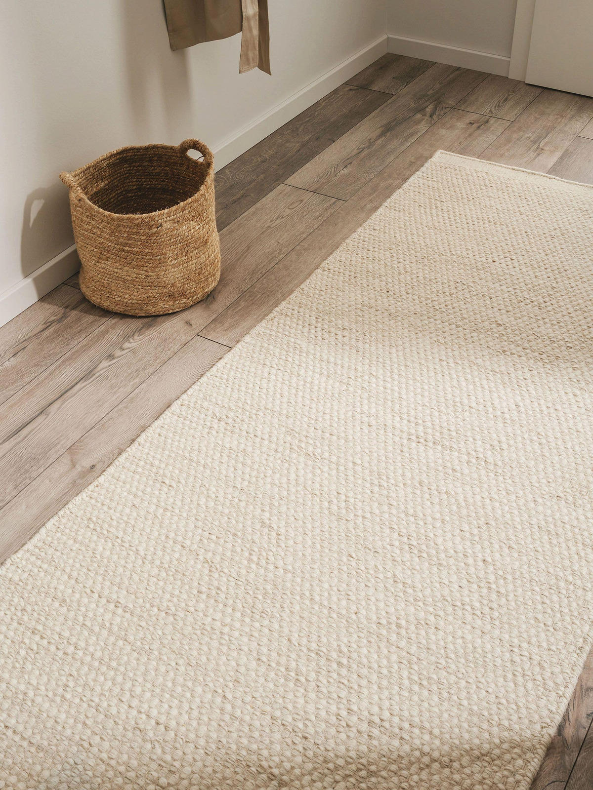 WOLLTEPPICH-LÄUFER Rocco Cream 80x250 cm - Creme, Textil (80/250cm) - benuta Pure