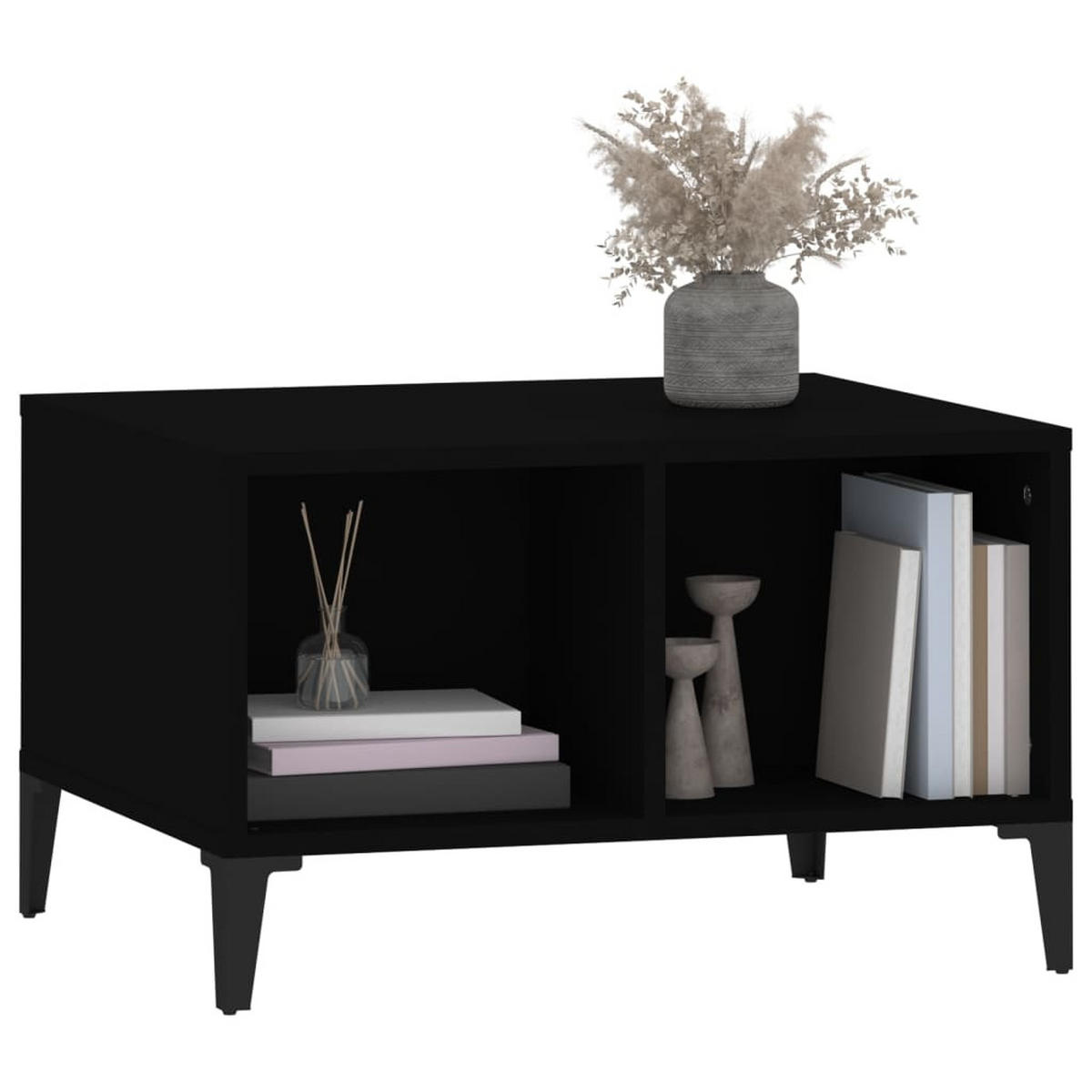 COUCHTISCH Schwarz 60x50x36,5 cm Holzwerkstoff - Schwarz, Holzwerkstoff (60/50/36.5cm) - furnicato