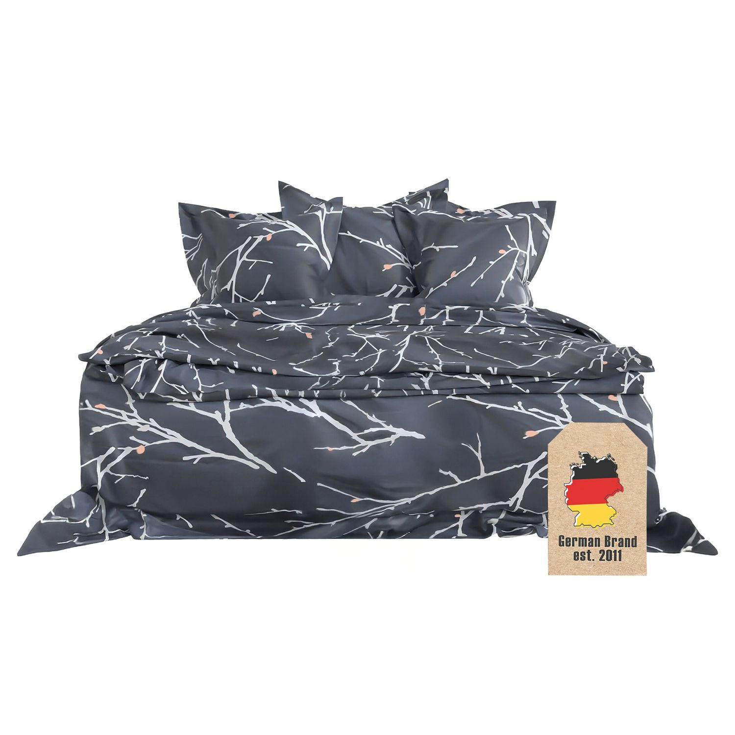 BETTWÄSCHE (Blau-Weiß) - Blau, Kunststoff (135/200cm) - Intirilife