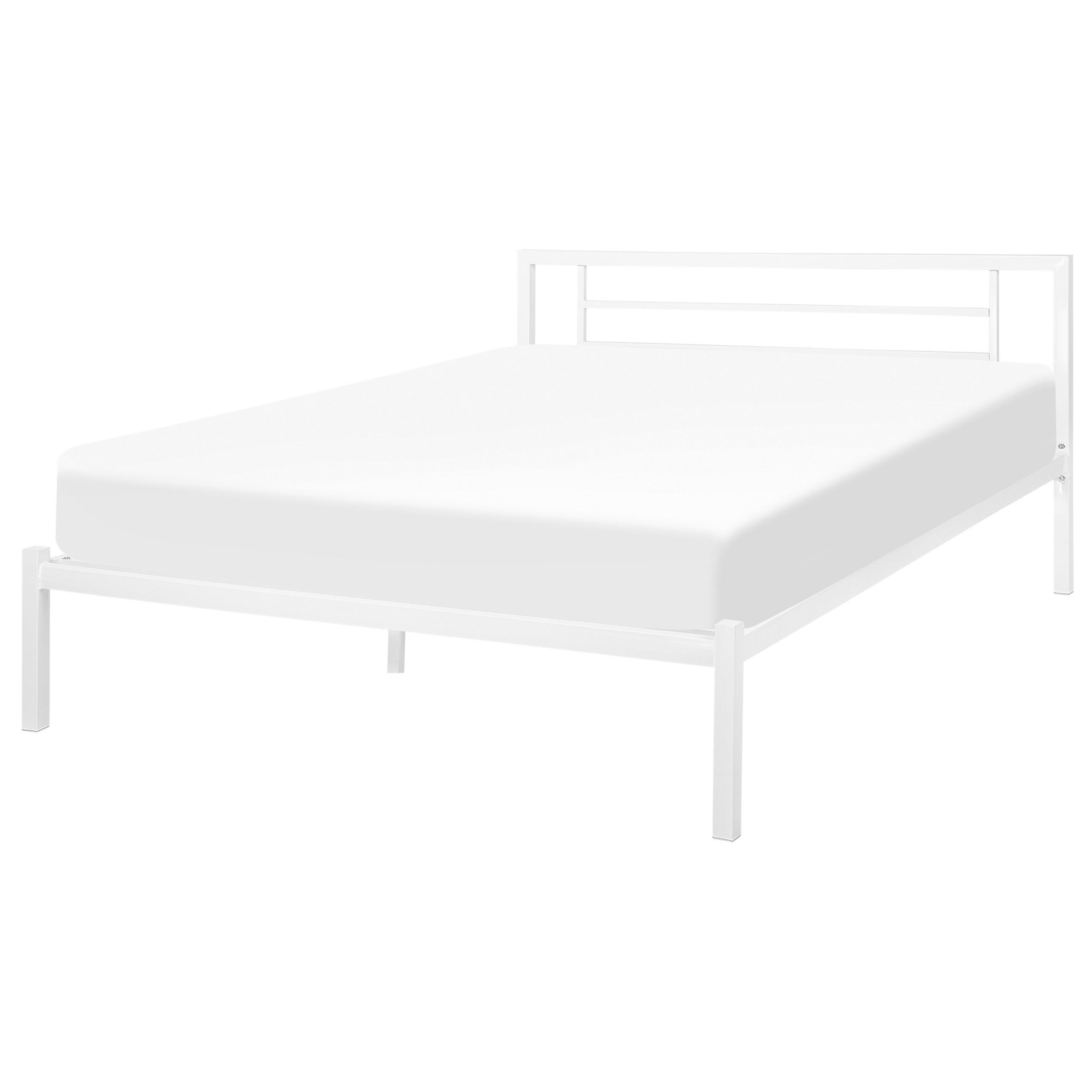 METALLBETT 140/200cm Weiß Cusset - Weiß, Metall (140/200cm) - Beliani