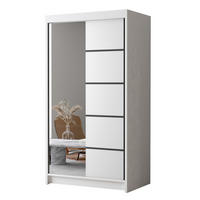 SCHWEBETÜRENSCHRANK Letto III - 100 cm - Weiß, Holzwerkstoff/Metall (100/200/58cm) - Sofnet