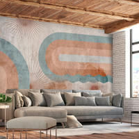 SELBSTKLEBENDE FOTOTAPETE 294/210 cm - Blau/Braun, Kunststoff/Textil (294/1cm) - KUNSTLOFT
